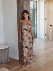 Floral rosa - N. Premium Satin Jacquard Slip - Imagen 2 de 8