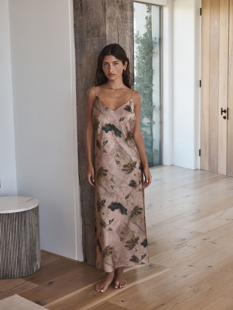 Floral rosa - N. Premium Satin Jacquard Slip - Imagen 2 de 8 Floral rosa - N. Premium Satin Jacquard Slip - Imagen 2 de 8