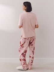 Pink Floral Short Sleeve Pyjamas - Image 4 of 6