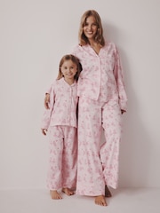 Pink Leopard Jersey Button Through Pyjamas - Image 3 of 10