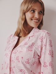 Pink Leopard Jersey Button Through Pyjamas - Image 5 of 10