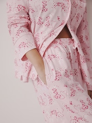 Pink Leopard Jersey Button Through Pyjamas - Image 6 of 10