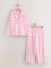 Pink Leopard Jersey Button Through Pyjamas - Image 7 of 10