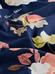 Navy Whippet Pumpkin Cotton Long Sleeve Pyjamas - Image 3 of 3