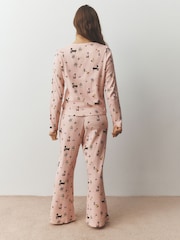 Pink Printed Pointelle Long Sleeve Pyjamas - Image 2 of 8