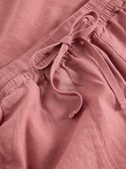 White Stuff Pink Elle Linen Blend Trousers - Image 6 of 6