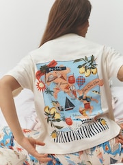 Ecru Holiday Short Sleeve Pyjamas - Image 3 of 5