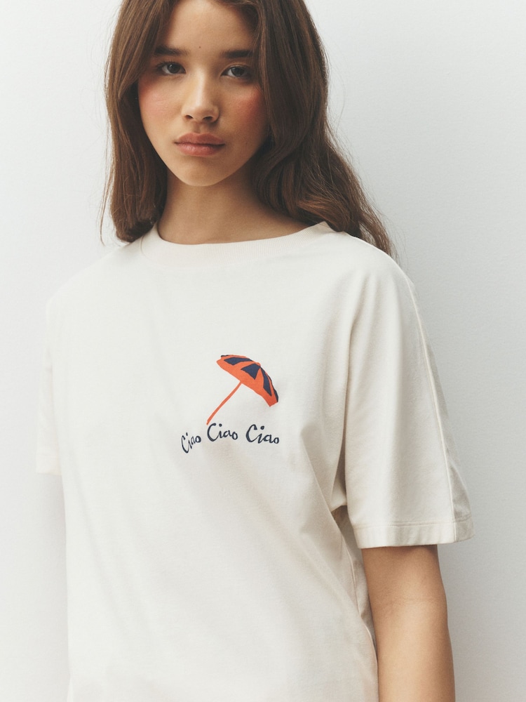Ecru Holiday Short Sleeve Pyjamas - Image 5 of 5