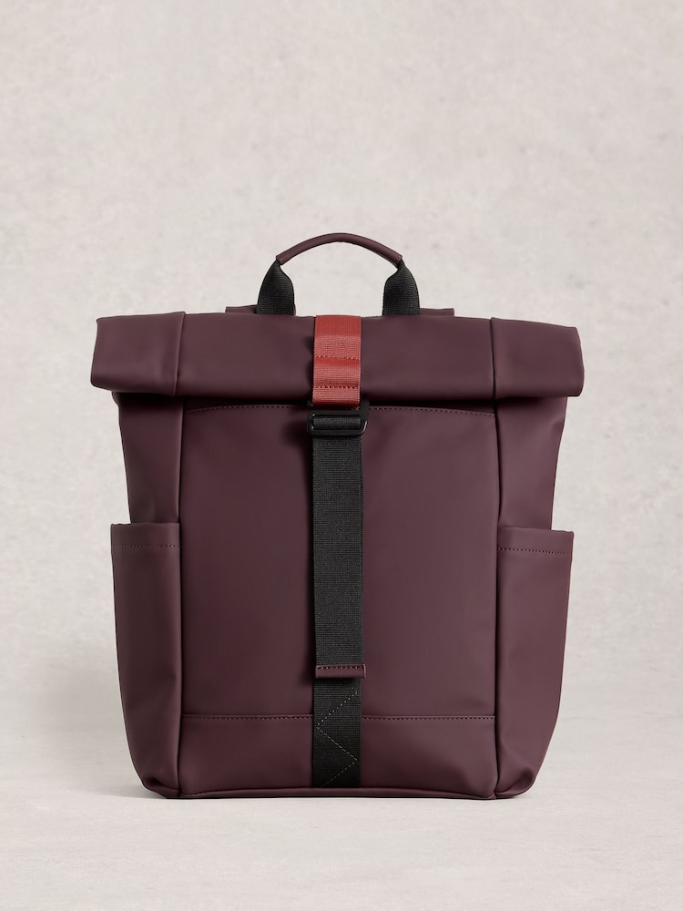 White Stuff Purple Alex Rubberised Backpack - Image 1 of 3