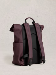 White Stuff Purple Alex Rubberised Backpack - Image 2 of 3