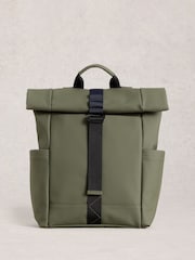 White Stuff Green Alex Rubberised Backpack - Image 1 of 3