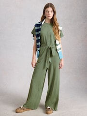 White Stuff Green Sandy Jersey Jumpsuit - Image 3 of 6