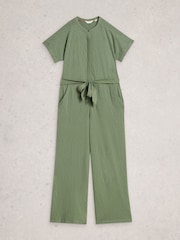 White Stuff Green Sandy Jersey Jumpsuit - Image 5 of 6