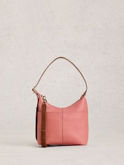 White Stuff Pink Mini Sophia Leather Cross-Body Bag - Image 1 of 4