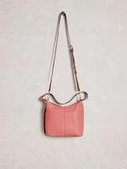 White Stuff Pink Mini Sophia Leather Cross-Body Bag - Image 3 of 4