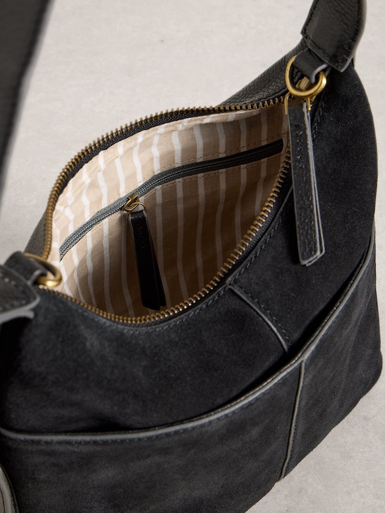 White Stuff Black Mini Sophia Leather Cross-Body Bag - Image 4 of 4