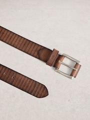 White Stuff Brown Stripe Leather Belt - Image 3 of 3
