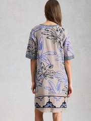 大地色 - White Stuff Ash Linen Dress - 圖片 3，共 6