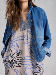 大地色 - White Stuff Ash Linen Dress - 圖片 4，共 6