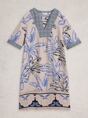 大地色 - White Stuff Ash Linen Dress - 圖片 5，共 6