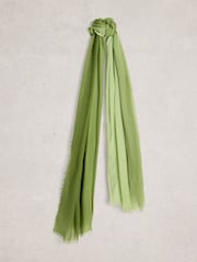 White Stuff Green Penny Plain Oversized Scarf - Image 1 of 3