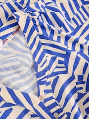 White Stuff Blue Petra Linen Blend Dress - Image 6 of 6