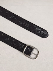 White Stuff Black Punch Out Floral Belt - Image 3 of 3