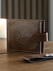 Something Different Brown Viking Compass Faux Leather Wallet - Image 1 of 4