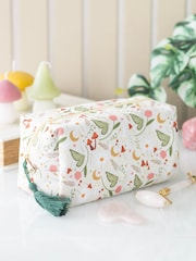 Something Different Taupe Fairy Folklore Print Makeup Bag - Image 1 of 4