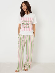 Threadbare Pink Graphic Print Short Sleeve Pyjamas Set - Image 2 of 5