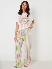 Threadbare Pink Graphic Print Short Sleeve Pyjamas Set - Image 4 of 5