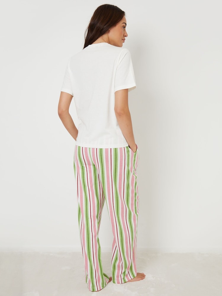 Threadbare Pink Graphic Print Short Sleeve Pyjamas Set - Image 5 of 5