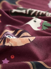 Burgundy Red Halloween Long Sleeve Pyjamas - Image 2 of 3