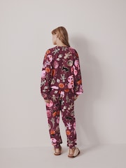 Burgundy Red Halloween Long Sleeve Pyjamas - Image 4 of 9