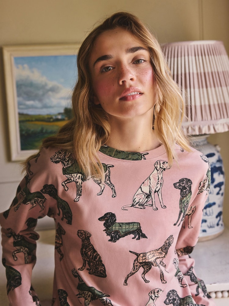 Pink Dogs Long Sleeve Pyjamas - Image 2 of 8 Pink Dogs Long Sleeve Pyjamas - Image 2 of 8