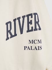 River Island Cream Sweashirt & Shorts Set - Image 3 of 3