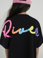 River Island Black T-Shirt & Kickflare Set - Image 1 of 5