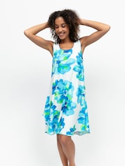 Cyberjammies Blue Floral Printed Jersey Bus Swing Nightdress - Image 1 of 4
