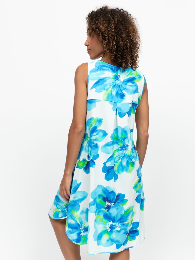 Cyberjammies Blue Floral Printed Jersey Bus Swing Nightdress - Image 2 of 4 Cyberjammies Blue Floral Printed Jersey Bus Swing Nightdress - Image 2 of 4