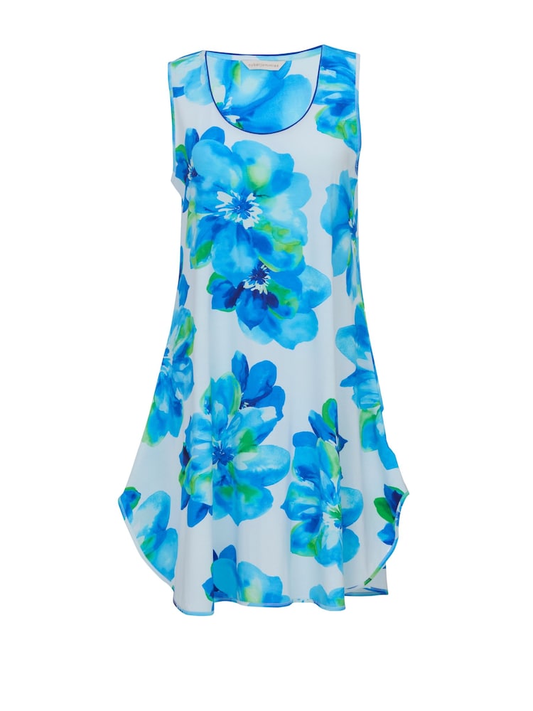 Cyberjammies Blue Floral Printed Jersey Bus Swing Nightdress - Image 4 of 4 Cyberjammies Blue Floral Printed Jersey Bus Swing Nightdress - Image 4 of 4