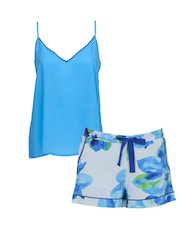 Cyberjammies Blue Modal Cami And Floral Printed Jersey Shorts Set - Image 1 of 1