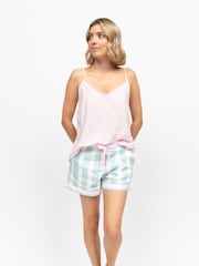 Cyberjammies Green Printed Stripe Cami & Shorts Set - Image 1 of 3