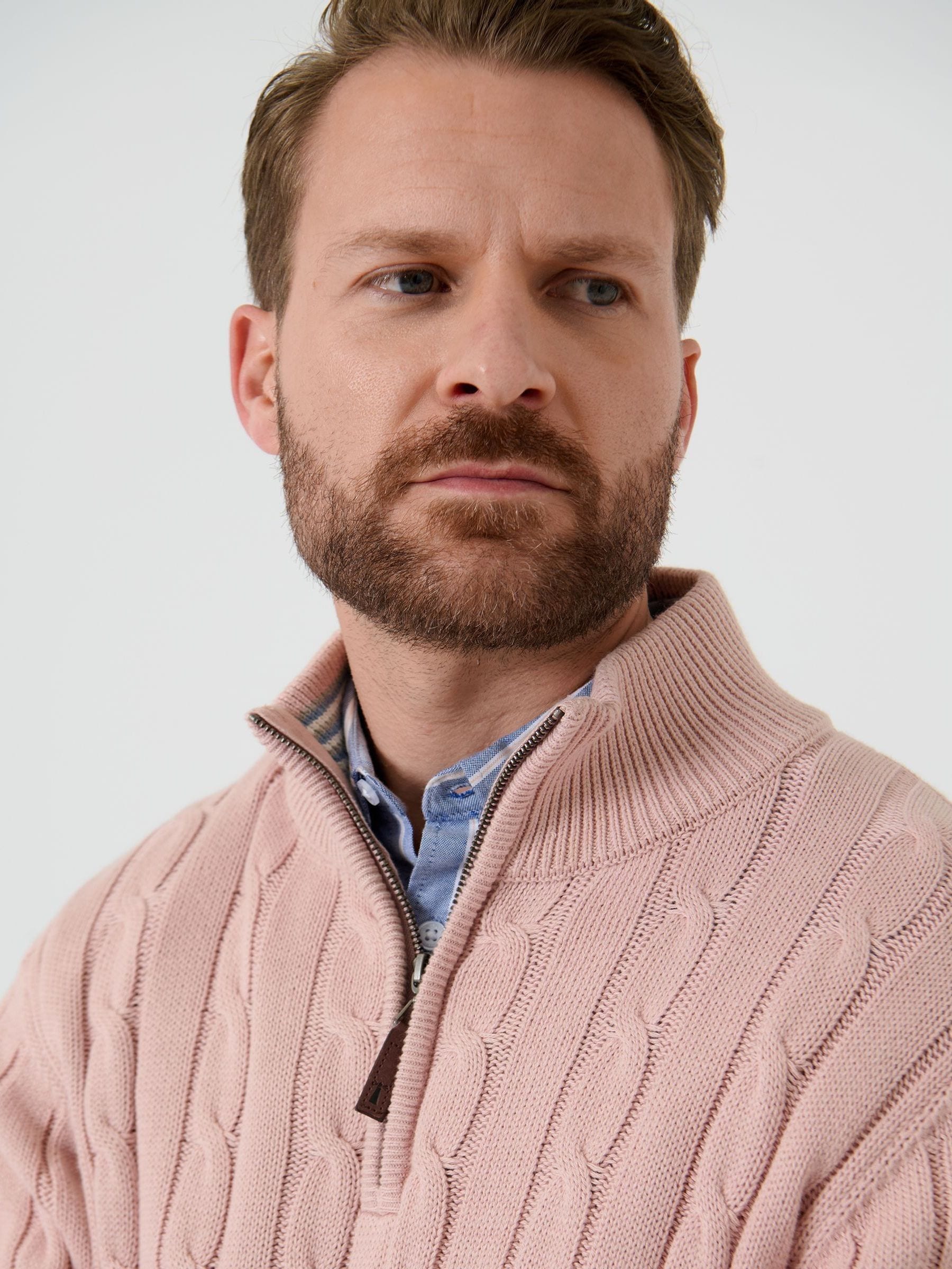 Buy Saltwell Pink Cable Knit Quarter Zip Jumper from Next USA