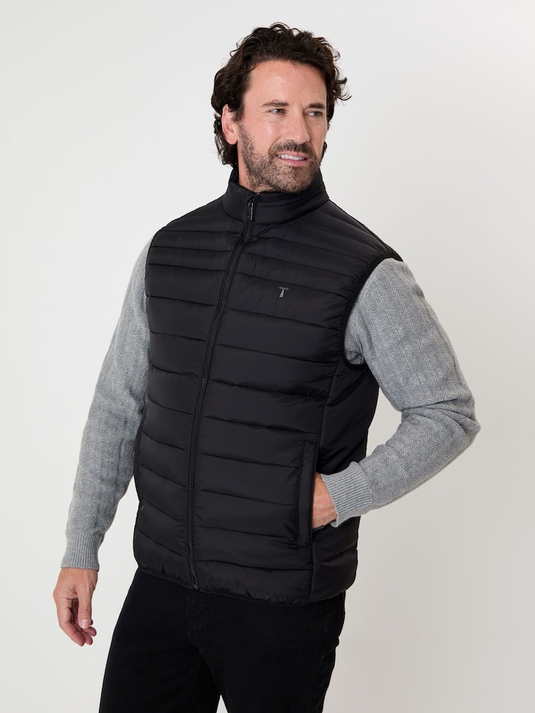 ブラック - Saltwell Quilted Puffer Gilet - 画像 1 / 5