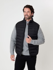 ブラック - Saltwell Quilted Puffer Gilet - 画像 3 / 5