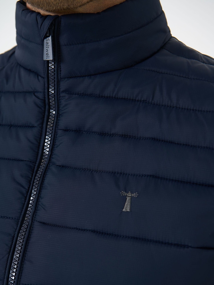 Saltwell Blue Quilted Puffer Gilet - Image 5 of 5