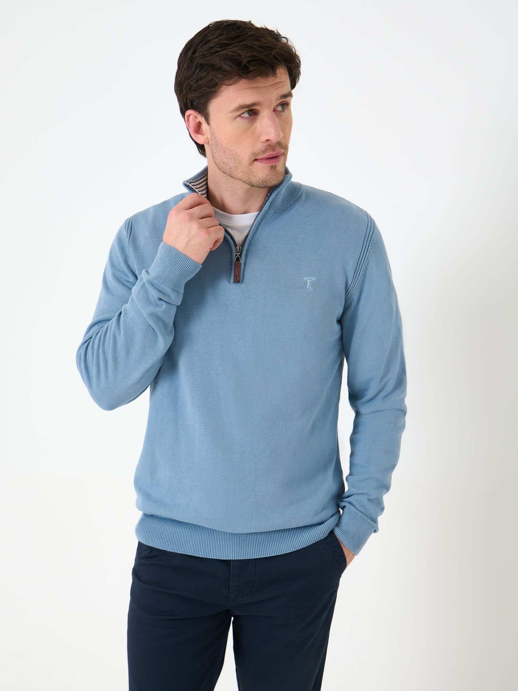 Comprar Azul claro - Pulôver Saltwell Quarter Zip from Next Brazil