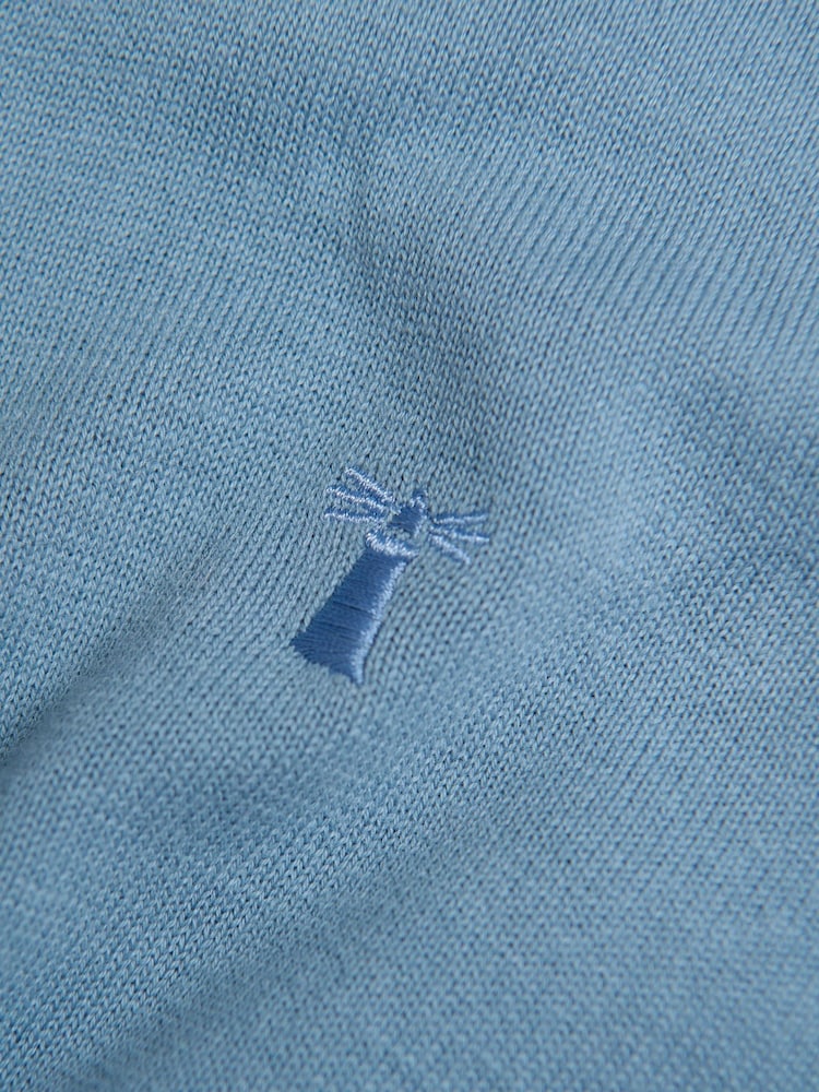 Saltwell Light Blue Quarter Zip Jumper - Image 6 of 6