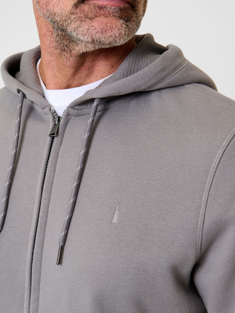 Saltwell Brown Zip Through Hoodie - Image 4 of 4