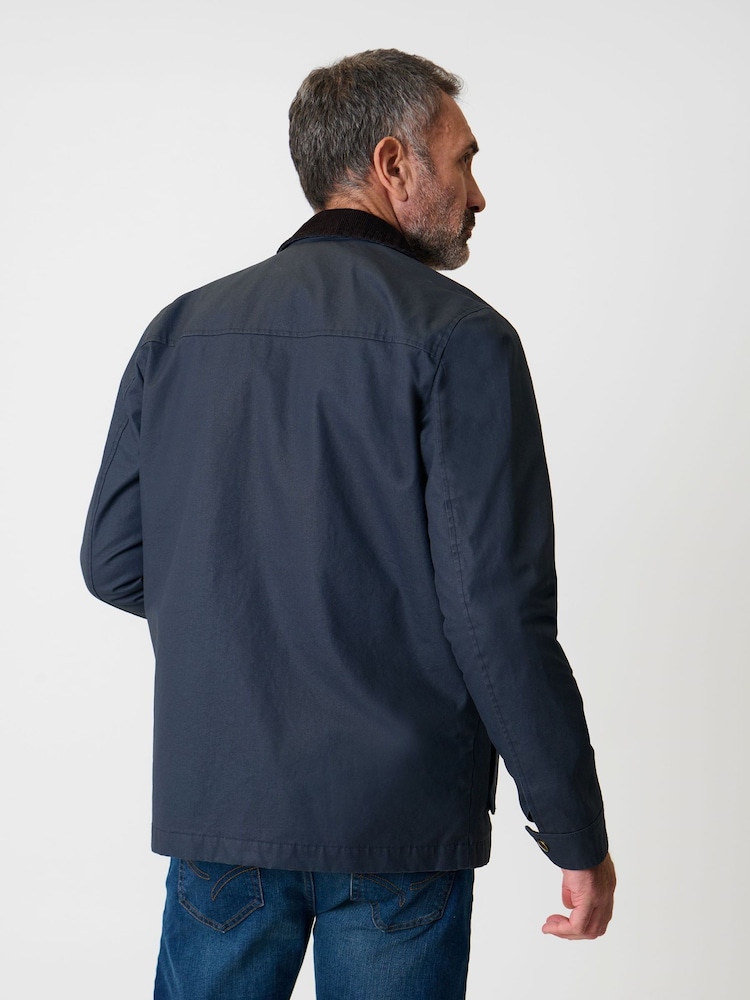 Saltwell Blue Cord Collar Wax Jacket - Image 2 of 6
